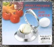 NEW NIB HIGHLY POLISHED ALUMINUM EGG SLICER KITCHEN UTENSIL TOOL COOKING CHEF