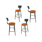 Osca Set of 4 Brown Timber Seater Bar stool
