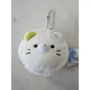 Takashoji Plush - Mini White Cat Macaroon Plush with strap