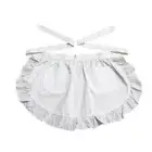 Women Waist Apron with Two Pockets Half Apron Waitress Servant Costume Aprons