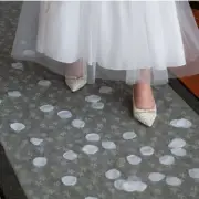 Aisle Runner, White 2.5 feet Wide x 120 feet Long Wedding Floral, Sheer