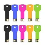 Pack 10 USB Flash Drive Metal Key Memory Stick Pen Thumb 4 GB Mixed Color