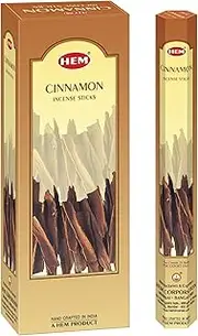 Hem Cinnamon Incense Sticks (120 Sticks, 6 Boxes Inside) - 9 Inches Long, 20g per Box - Perfect for Meditation, Rituals,Cleansing & Yoga.
