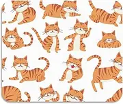 Super Absorbent Draining Mat - Cute Cats - Orange - 50 x 40cm