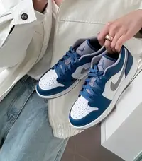 在飛比找Yahoo奇摩拍賣-7-11運費0元優惠優惠-NIKE AIR JORDAN 1 LOW 白藍 午夜藍 5