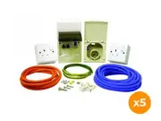 240V Mains Flush Mounted Hook Up Kit Bulk Buy x 5