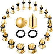 [Beautidots] 9 Pairs Ear Gauges Stretching Kit Stainless Steel Ear Gauges Plugs with Rubber Rings Short Ear Taper Kit 14G-00G