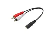 DYNAMIX 200mm Stereo 3.5mm Female to 2 RCA Male Cable