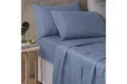 Vintage Design Homeware 100% Hemp Sheet Set (Sky Blue) - King