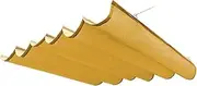 Telescopic Wave Shade Sail Canopy Pergola Cover Waterproof Sun Protection Awning Deck for Backyard and Garden Large Size Earth Yellow Color