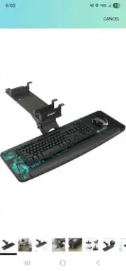 EUREKA ERGONOMIC Height Adjustable Mouse Keyboard Tray Under Desk 28x10 Swivel