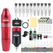 Tattoo Machine Kit Power Battery Rotary Machine Pen Set with Cartridge Needles