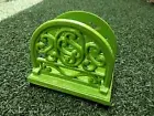 Cast Iron Napkin holder Green Letter Shelf Kitchen Metal Table Top Kitchen