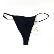 Sass & Bide for Lovable Micro Thong Size 14 Black String Side Lightweight New