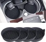 Amooca Automotive Cup Holders Universal Car Coaster 4 pack, Black