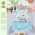 冷羅紋面料背心衣服,KIWI BABY 品牌,多種顏色結合可愛圖案,KIWI26