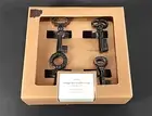 Pottery Barn Key Napkin Rings 4 Metal Vintage Distressed Skeleton Style NEW