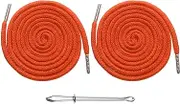 sourcing map 2pcs Drawstring Cords 51" Replacement Drawstring Hoodie String Sewing Tool with Easy Threader for Hoodie Sweatpants Jackets Pants Hats Coats Bags, Orange