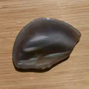 Agate Crystal Rock Slice Thick Cut Polished Gray Stone White Banding 4.5 Inches