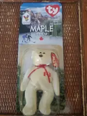 Maple The Bear ~ New ~ Rare ~ Retired ~ McDonald's Ty Beanie Baby With Errors