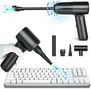 2 in 1 Electric Air Duster & Vacuum Cleaner, Powerful 20000RPM Compressed Air Duster,Reusable 4000mAh Rechargeable Replaces Compressed Air Cans, Keyboard Cleaner for Office