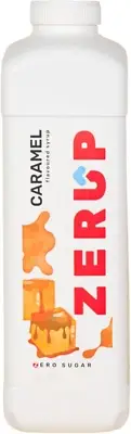 Zerup Zero Sugar Caramel Flavoured Syrup 1L Bottles, Sugar Free Syrup, Carame...
