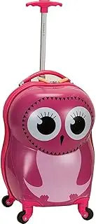 [Rockland] Jr. Kids' My First Luggage Polycarbonate Hardside Spinner, Owl, Carry-On 19-Inch, My First Luggage - Hardside Spinner Luggage