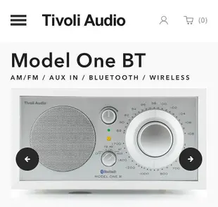 [ 沐耳 ] Tivoli Audio 經典收音機 Model One BT 藍牙無線傳輸/外部輸入/喇叭（白色版本）