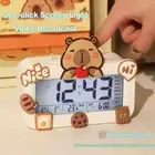 Capibara Alarm Clock Portable Electronic Clock Cute Student Clock