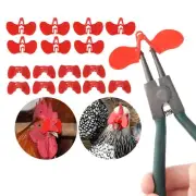 51 Pieces Chicken Pinless Peepers with Pliers Anti Pecking Pheasant Eye Glasse