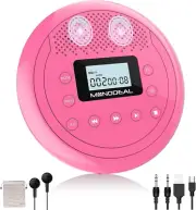 CD Player Portable, Rechargeable CD Player with Speakers, Anti-Skip CD Player fo
