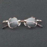 在飛比找蝦皮商城精選優惠-新款藝文復古小圓框眼鏡架時尚個性板材眼鏡框可配鏡