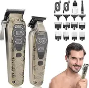 Electric Hair Clipper Set Cordl Hair Trimmer Men's Haircut Kit with 12 Combs Hair Trimming S ling & Grooming Kit Display for Salon Barbers Home Use