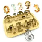 9pcs/set Cake Mold 0-8 Number Shaped Durable Practical Biscuit Cutter Diy