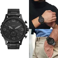 在飛比找momo購物網優惠-【FOSSIL】Nate 粗獷型男用計時腕錶(JR1401)