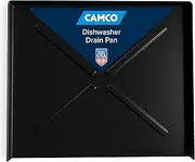 [Camco] Dishwasher Drain Pan - Protects Floors, Cabinets, Walls & Features Front Opening for Easy Leak Detection - Crafted of Heavy-Duty Polymer - 24” x 20-1/2” (20602)