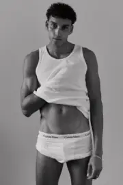 [N050] Handsome Man Cute Model Showing Off Body Male Physique Photography
