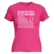 Alcohol Reasons Why Beer Is Better Than Women - Funny Novelty Womens T-Shirt T Shirt Tshirt