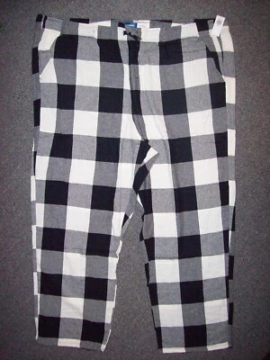 Old Navy Loungewear PJ Pants Flannel White Buffalo Plaid Men's XXXXL New