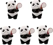 Toyvian Sports Panda Figurine Realistic Resin Panda Decor Cute Cartoon for Garden Micro Landscaping Present Desk Pet Decoration Fine Workmanship Charming Design