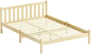 [Artiss] Double Bed Frame Platform Wooden Timber Frames Beds Base Headboard Bedroom Room Decor Home Furniture Oak for Kids, Toddler and Adult, Modern Design
