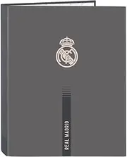 Safta Real Madrid 3rd Team 24/25 4 Ring Binder Ideal for Children of Different Ages Comfortable and Versatile Quality and Resilience 26.5 x 33 cm Grey M Casual, gray, M, Casual