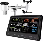 WS2910 Wi-Fi Weather Station Color Display with Wireless Outdoor Solar Powered 7