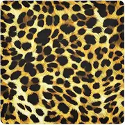 ODAWA Leopard Print Self-adhesive Cloth 17.7X17.7 Inch Self-adhesive Cloth Protective Camera Wrapper Portable Cosmetic Bag for Travelling
