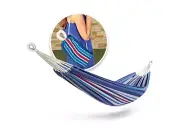 Bliss Hammocks 40” Wide Hanging Rope Hammock 220lb Capacity Patriotic Stripe Out