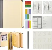 [Generisch] - Briefcase Folder, Portable Paper Briefcases, Reinforced Receipt Organiser for Office Supplies with Labels, for Files, Bills and Passports
