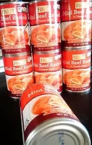 LOT 7 Finest Mini Beef Ravioli in Tomato Sauce 15oz EA (BEST 6/26 (3) & 10/26 (4