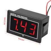 Digital 0.56inch LED Waterproof Voltmeter DC Voltage Meter Panel (5-130V) New