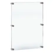 Azar Displays Floating Acrylic Wall Frame with Silver Stand Off Caps: 24" x...
