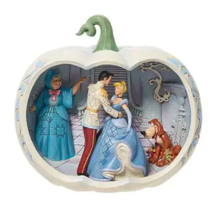 【Enesco】精品家飾 Disney 迪士尼 灰姑娘 南瓜內仙杜瑞拉與王子居家擺飾(Jim Shore愛木小灣)